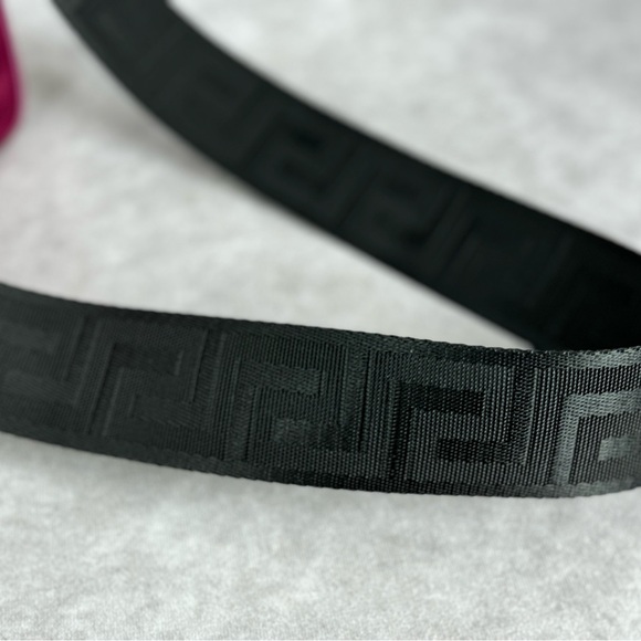 Versace NEW Nylon Palazzo Medusa Shoulder Bag Dahlia - Picture 11 of 16